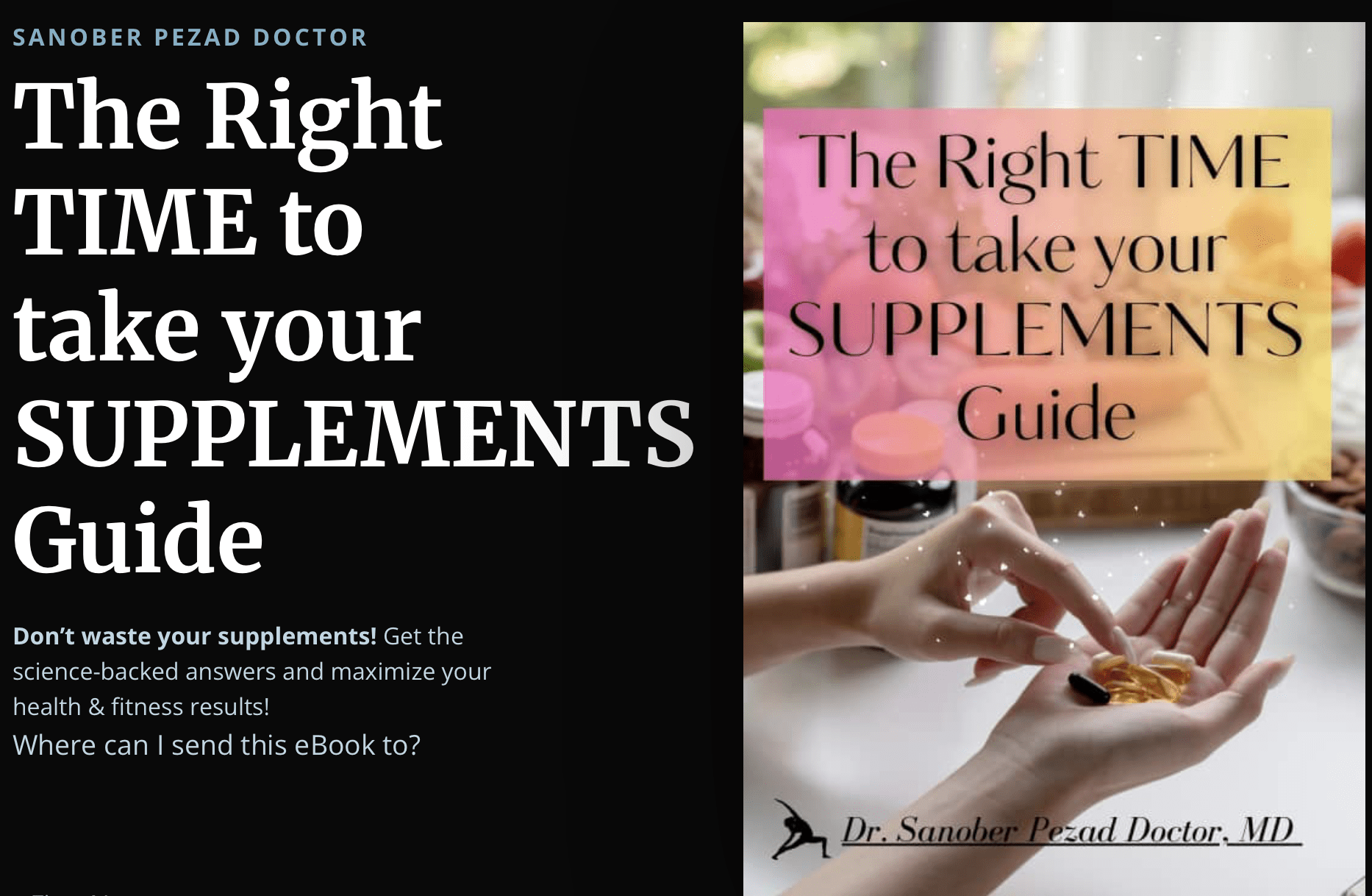 Supplement Timing Guide Cheatsheet